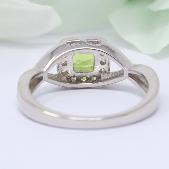 Halo Infinity Shank Cushin Peridot Green Wedding - Picture 3 of 3